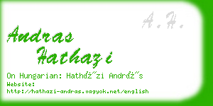 andras hathazi business card